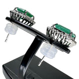 エメラルド 1.21/1.18ct ダイヤモンド 0.28/0.28ct ピアス Pt900プラチナ 4.4g レディース 【中古】【真子質店】【NN】 【MaISx】
