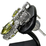 スフェーン 1.22/1.03ct ダイヤモンド 0.28/0.28ct ピアス Pt900プラチナ 3.2g レディース 【中古】【真子質店】【NN】 【IIDD】