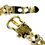 ベルトデザイン サファイア 8.89ct ダイヤモンド 1.00ct ブレスレット K18ゴールド 18金 21.2g 17cm レディース 【中古】【真子質店】【NN】 【TKMox】