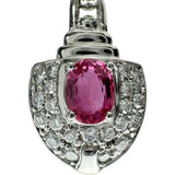 ピンクサファイア 0.69ct ダイヤモンド 0.34ct ネックレス Pt900プラチナ/Pt850プラチナ 6.2g 45cm レディース 【中古】【真子質店】【NN】 【YSMa】