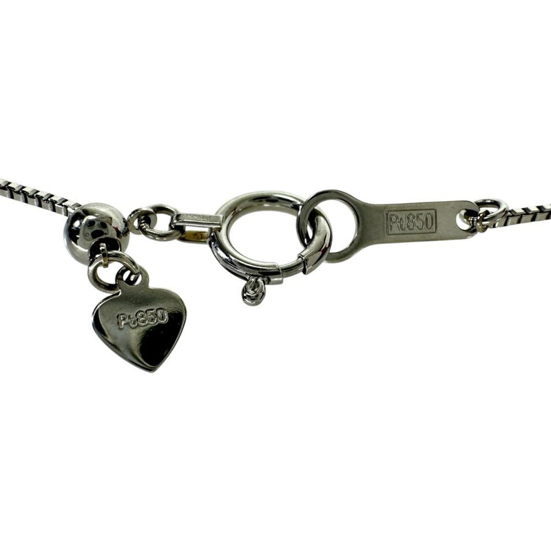 ピンクサファイア 0.69ct ダイヤモンド 0.34ct ネックレス Pt900プラチナ/Pt850プラチナ 6.2g 45cm レディース 【中古】【真子質店】【NN】 【YSMa】