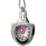 ピンクサファイア 0.69ct ダイヤモンド 0.34ct ネックレス Pt900プラチナ/Pt850プラチナ 6.2g 45cm レディース 【中古】【真子質店】【NN】 【YSMa】