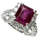 11.5号 ルビー 1.37ct ダイヤモンド 0.87ct リング・指輪 Pt950プラチナ 5.4g レディース 【中古】【真子質店】【NN】 【IMiDMi】