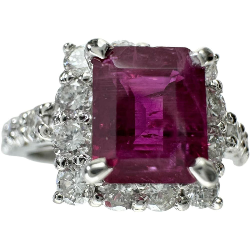 11.5号 ルビー 1.37ct ダイヤモンド 0.87ct リング・指輪 Pt950プラチナ 5.4g レディース 【中古】【真子質店】【NN】 【IMiDMi】