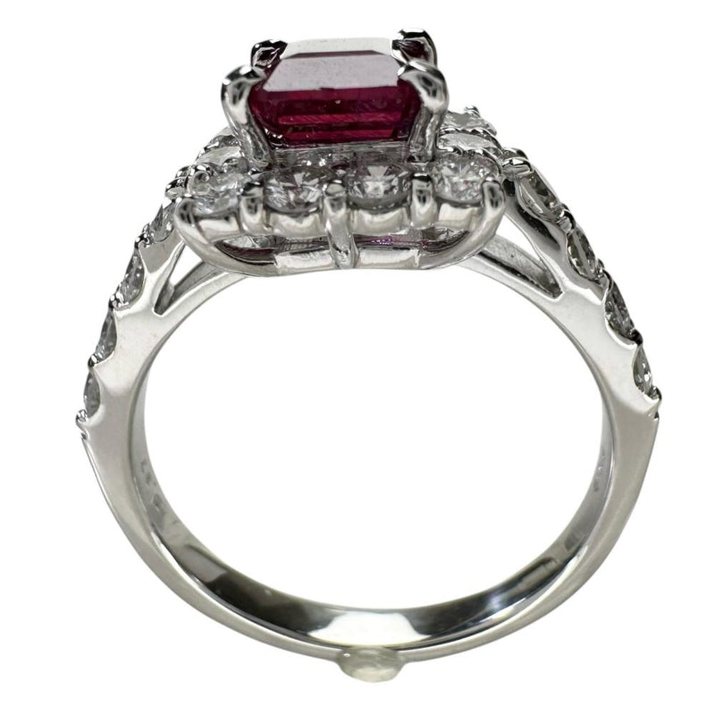 11.5号 ルビー 1.37ct ダイヤモンド 0.87ct リング・指輪 Pt950プラチナ 5.4g レディース 【中古】【真子質店】【NN】 【IMiDMi】