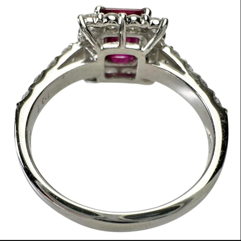 11.5号 ルビー 1.37ct ダイヤモンド 0.87ct リング・指輪 Pt950プラチナ 5.4g レディース 【中古】【真子質店】【NN】 【IMiDMi】