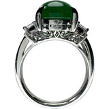 12号 ヒスイ 7.29ct ダイヤモンド 0.65ct リング・指輪 Pt900プラチナ 10.8g レディース 【中古】【真子質店】【NN】 【IMiMoS】