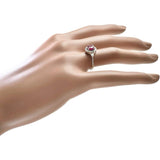 11号 ビルマ産ピジョンブラッドルビー 1.04ct ダイヤモンド 0.28ct リング・指輪 Pt900プラチナ 4.4g レディース 【中古】【真子質店】【NN】 【IKTK】