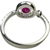 11号 ビルマ産ピジョンブラッドルビー 1.04ct ダイヤモンド 0.28ct リング・指輪 Pt900プラチナ 4.4g レディース 【中古】【真子質店】【NN】 【IKTK】