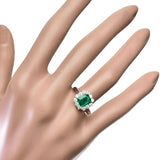 14号 エメラルド 1.17ct ダイヤモンド 0.55ct リング・指輪 Pt900プラチナ 4.7g レディース 【中古】【真子質店】【NN】 【IMaMoMa】