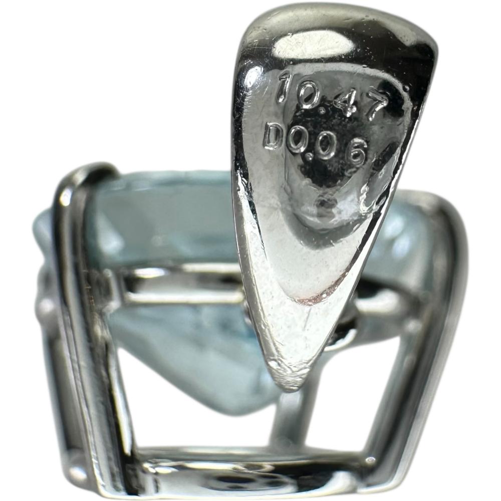 アクアマリン 10.47ct ダイヤモンド 0.06ct ペンダントトップ Pt900 