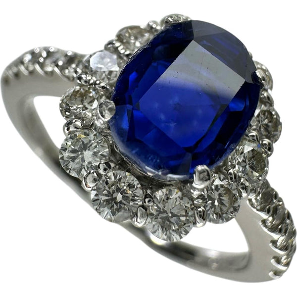 14号 スリランカ産非加熱サファイア 1.64ct ダイヤモンド 0.72ct リング・指輪 Pt950プラチナ 4.5g レディース 【中古】【真子質店】【NN】 【ISxMa】