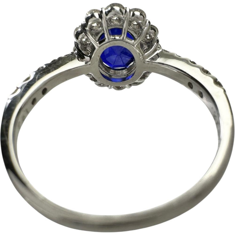 14号 スリランカ産非加熱サファイア 1.64ct ダイヤモンド 0.72ct リング・指輪 Pt950プラチナ 4.5g レディース 【中古】【真子質店】【NN】 【ISxMa】