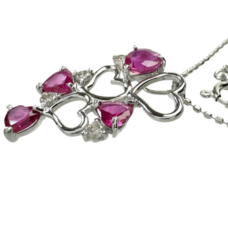 ハートモチーフ ルビー 1.02ct ダイヤモンド 0.12ct ネックレス K18WGホワイトゴールド 18金 2.4g 40cm レディース
【中古】【真子質店】【NN】




【DxK】