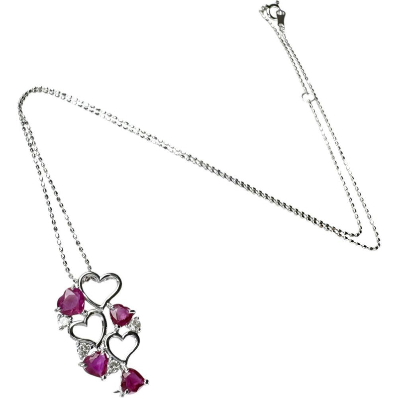 ハートモチーフ ルビー 1.02ct ダイヤモンド 0.12ct ネックレス K18WGホワイトゴールド 18金 2.4g 40cm レディース
【中古】【真子質店】【NN】




【DxK】