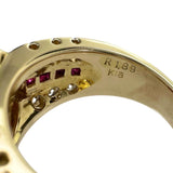 11号 中央ルビー 1.89ct 脇石ルビー 計0.46ct ダイヤモンド 計1.04ct リング・指輪 K18ゴールド 18金 11.1g レディース 【中古】【真子質店】【NN】 【ISMaY】