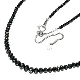 ブラックダイヤモンド 30.00ct ネックレス K18WGホワイトゴールド 18金 7.3g 46cm レディース 【中古】【真子質店】【NN】 【TTx】