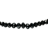 ブラックダイヤモンド 30.00ct ネックレス K18WGホワイトゴールド 18金 7.3g 46cm レディース 【中古】【真子質店】【NN】 【TTx】
