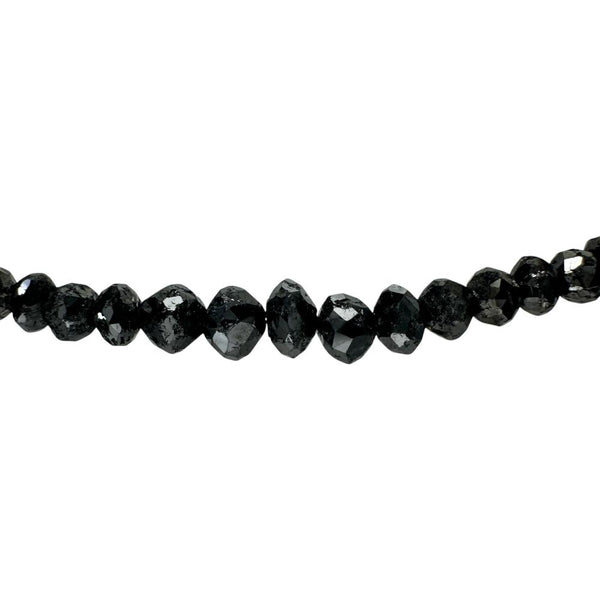 ブラックダイヤモンド 30.00ct ネックレス K18WGホワイトゴールド 18金 7.3g 46cm レディース 【中古】【真子質店】【NN】 【TTx】