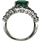 12号 エメラルド 1.65ct ダイヤモンド 1.73ct リング・指輪 Pt900プラチナ 9.8g レディース 【中古】【真子質店】【NN】 【TMaIx】