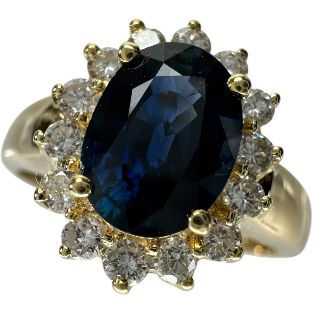 13号 サファイア（推定1ct程度） ダイヤモンド リング・指輪 K18  