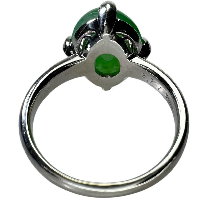 16号 ヒスイ 7.77ct リング・指輪 Pt900プラチナ 9.4g レディース 【中古】【真子質店】【NN】 【IISS】