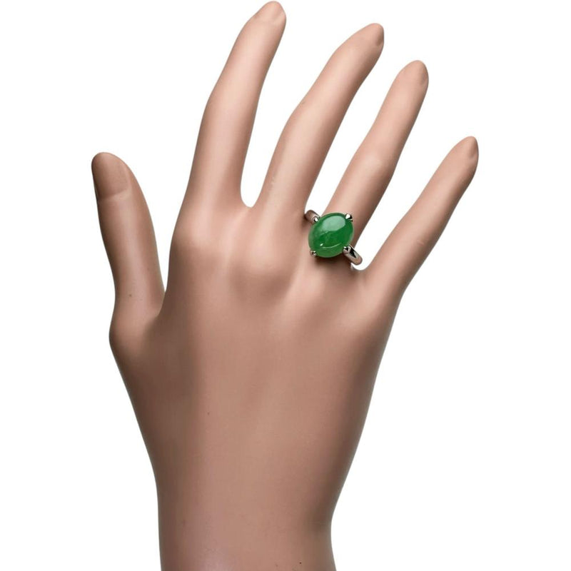 16号 ヒスイ 7.77ct リング・指輪 Pt900プラチナ 9.4g レディース 【中古】【真子質店】【NN】 【IISS】
