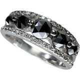 11号 ブラックダイヤモンド 計0.85ct ダイヤモンド 計0.28ct リング・指輪 K18WGホワイトゴールド 18金 4.5g レディース 【中古】【真子質店】【NN】 【YxMo】