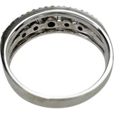 11号 ブラックダイヤモンド 計0.85ct ダイヤモンド 計0.28ct リング・指輪 K18WGホワイトゴールド 18金 4.5g レディース 【中古】【真子質店】【NN】 【YxMo】