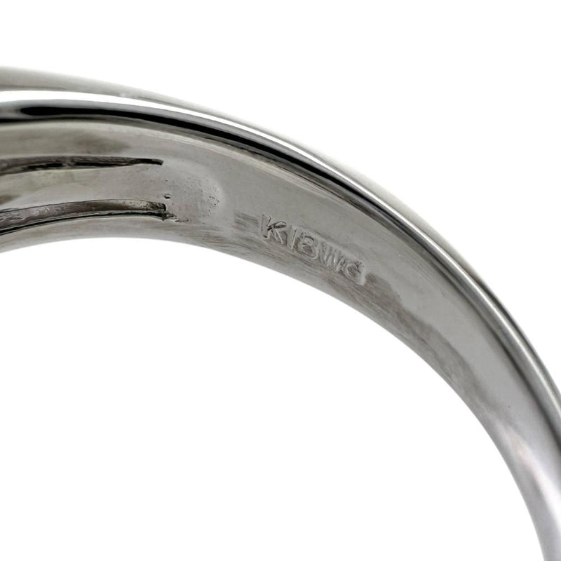 11号 ブラックダイヤモンド 計0.85ct ダイヤモンド 計0.28ct リング・指輪 K18WGホワイトゴールド 18金 4.5g レディース 【中古】【真子質店】【NN】 【YxMo】