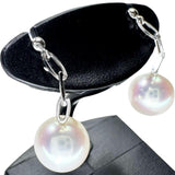 アコヤ真珠 8.0mm ピアス K18WGホワイトゴールド 18金 2.0g レディース 【中古】【真子質店】【NN】 【TTx】