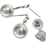 アコヤ真珠 8.0mm ピアス K18WGホワイトゴールド 18金 2.0g レディース 【中古】【真子質店】【NN】 【TTx】