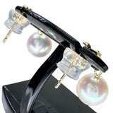 アコヤ真珠 7.6mm ピアス K18ゴールド 18金 1.9g レディース 【中古】【真子質店】【NN】 【TTx】