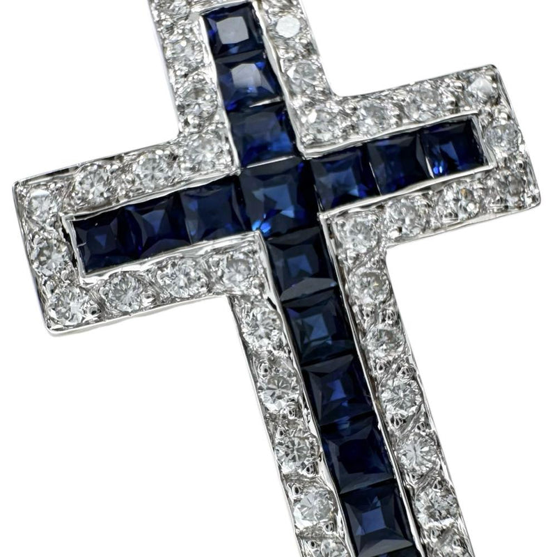 クロス サファイア 計1.17ct ダイヤモンド 計0.33ct ネックレス K18WGホワイトゴールド 18金/(分析済) 7.8g 45cm レディース
【中古】【真子質店】【NN】




【ITTI】