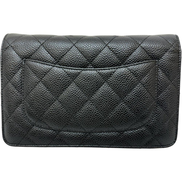 【CHANEL/シャネル】 マトラッセ チェーンウォレット Sシール有 ショルダーバッグ レザー/キャビアスキン ブラック/ゴールド金具 レディース【中古】【真子質店】【BL】 【MaMaKK】