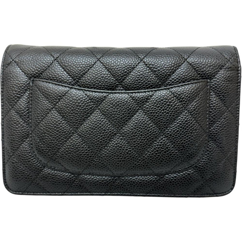 【CHANEL/シャネル】 マトラッセ チェーンウォレット Sシール有 ショルダーバッグ レザー/キャビアスキン ブラック/ゴールド金具 レディース【中古】【真子質店】【BL】 【MaMaKK】