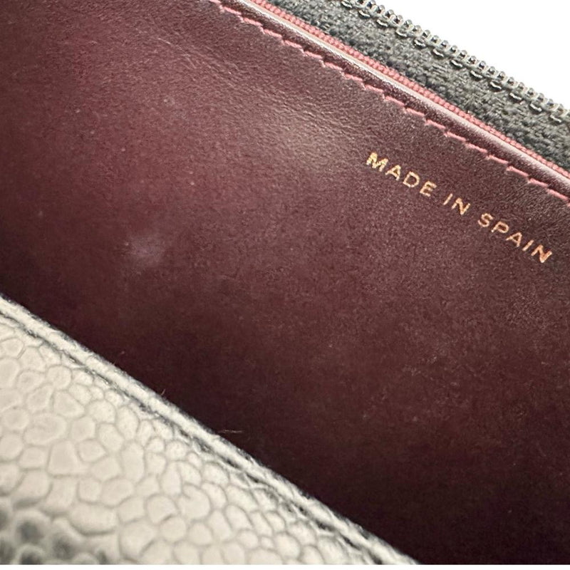 【CHANEL/シャネル】 マトラッセ チェーンウォレット Sシール有 ショルダーバッグ レザー/キャビアスキン ブラック/ゴールド金具 レディース【中古】【真子質店】【BL】 【MaMaKK】