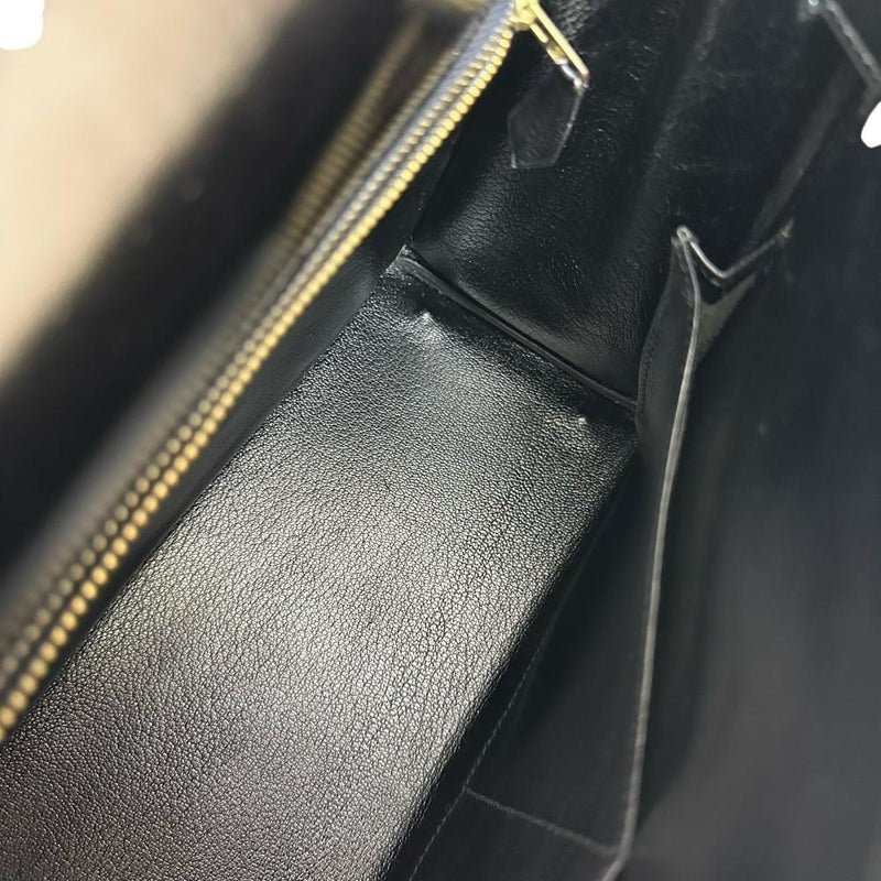 【HERMES/エルメス】 ケリー28 ハンドバッグ ボックスカーフ ブラックレザー/ゴールド金具 レディース【中古】【真子質店】【BL】 【KMoTD】