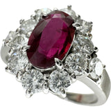 11号 ルビー 1.089ct ダイヤモンド 0.82ct リング・指輪 Pt900プラチナ 5.0g レディース 【中古】【真子質店】【NN】 【ITIx】