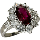 11号 ルビー 1.089ct ダイヤモンド 0.82ct リング・指輪 Pt900プラチナ 5.0g レディース 【中古】【真子質店】【NN】 【ITIx】