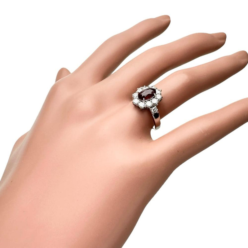11号 ルビー 1.089ct ダイヤモンド 0.82ct リング・指輪 Pt900プラチナ 5.0g レディース 【中古】【真子質店】【NN】 【ITIx】