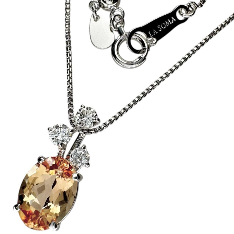LA SOMA/ラソマ インペリアルトパーズ 1.38ct ダイヤモンド 計0.17ct ネックレス K18WGホワイトゴールド 18金 3.2g 46cm レディース
【中古】【真子質店】【NN】




【MoMox】