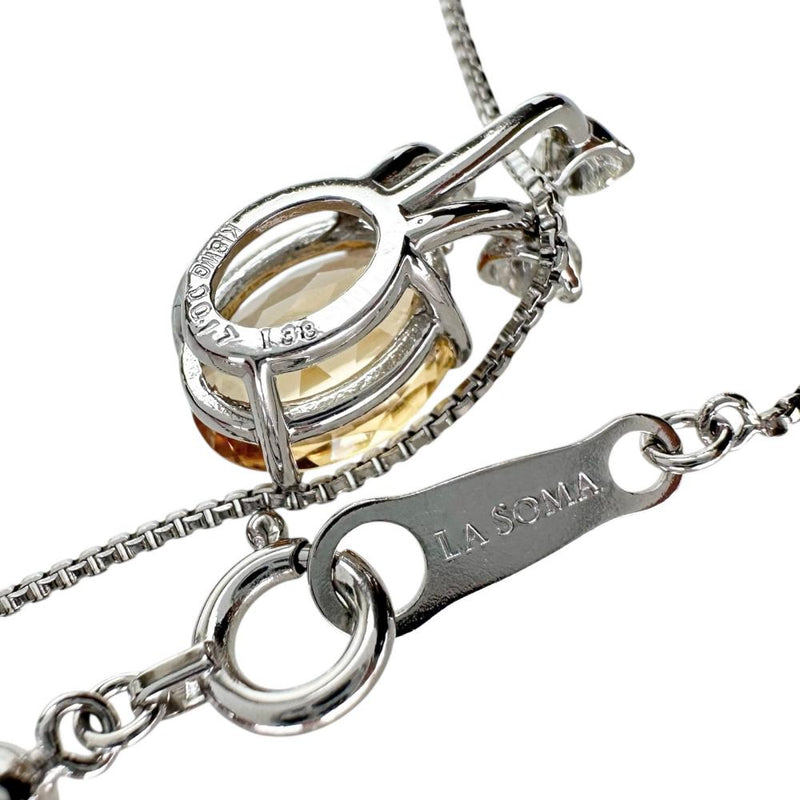 LA SOMA/ラソマ インペリアルトパーズ 1.38ct ダイヤモンド 計0.17ct ネックレス K18WGホワイトゴールド 18金 3.2g 46cm レディース
【中古】【真子質店】【NN】




【MoMox】
