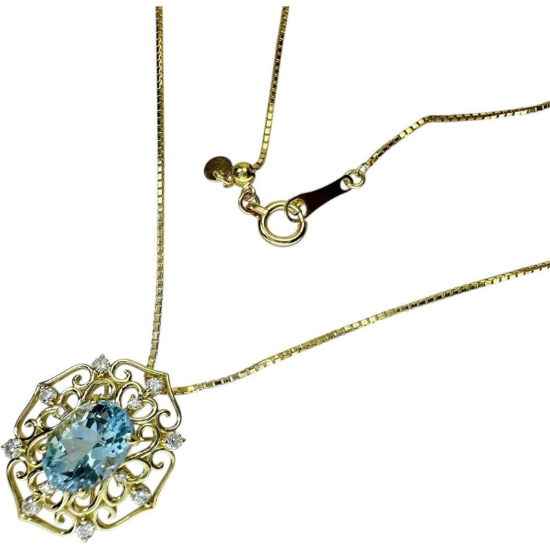 アクアマリン 1.43ct ダイヤモンド 0.13ct ネックレス K18ゴールド 18金 3.7g 45cm レディース
【中古】【真子質店】【NN】




【YxMo】