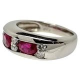 12号 ルビー 計1.30ct ダイヤモンド 計0.26ct リング・指輪 Pt900プラチナ 13720 8.4g レディース 【中古】【真子質店】【NN】 【KKx】