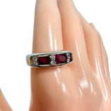 12号 ルビー 計1.30ct ダイヤモンド 計0.26ct リング・指輪 Pt900プラチナ 13720 8.4g レディース 【中古】【真子質店】【NN】 【KKx】