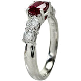 10.5号 ルビー 0.79ct ダイヤモンド 0.43ct リング・指輪 Pt900プラチナ 4.7g レディース 【中古】【真子質店】【NN】 【MiTMo】