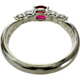 10.5号 ルビー 0.79ct ダイヤモンド 0.43ct リング・指輪 Pt900プラチナ 4.7g レディース 【中古】【真子質店】【NN】 【MiTMo】