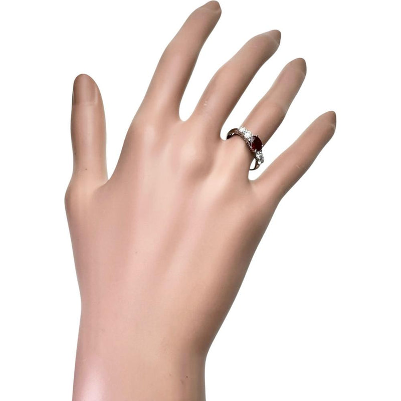 10.5号 ルビー 0.79ct ダイヤモンド 0.43ct リング・指輪 Pt900プラチナ 4.7g レディース 【中古】【真子質店】【NN】 【MiTMo】