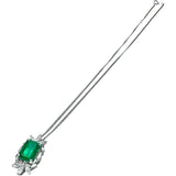 エメラルド 3.01ct ダイヤモンド 0.84ct ネックレス Pt900プラチナ/Pt850プラチナ 9.6g 41cm レディース 【中古】【真子質店】【NN】 【TYDx】